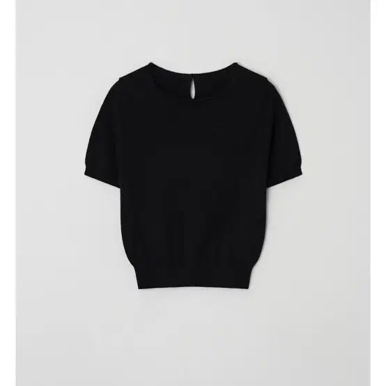 [BUNJANG] Yoonsulshop Sugar Half Sleeve Knit Black / 윤슬샵 슈가 하프 슬리브 니트 (sugar half sleeve)