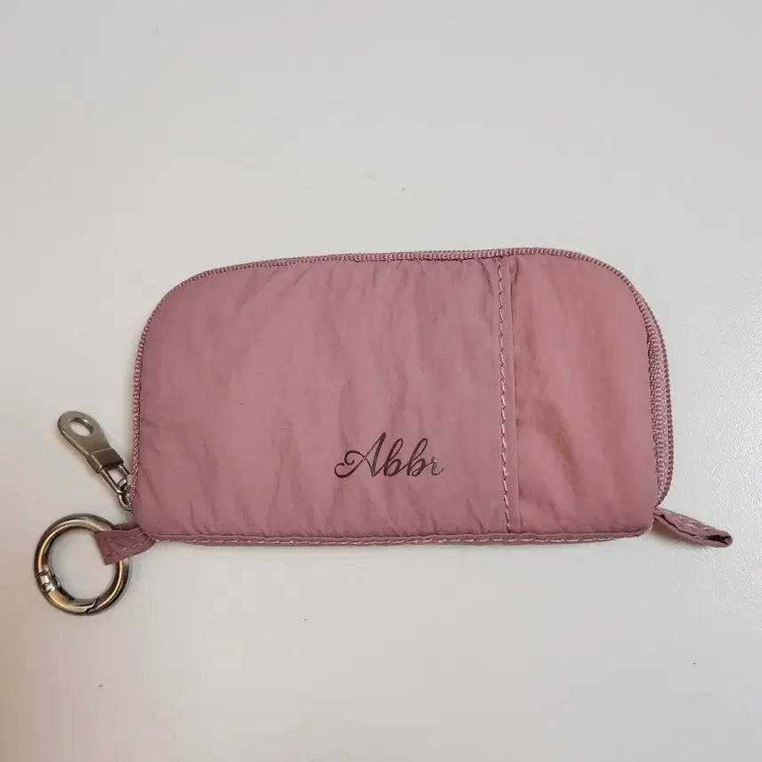 [BUNJANG] AVRE Pink Keyring Zipper Coin Wallet / 아브르 핑크 분홍 키링 지퍼 동전 지갑 반지갑