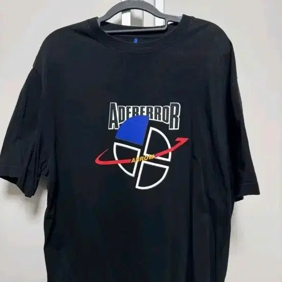 [BUNJANG] Ader Error Slice Logo Black T-Shirt / (급처)아더에러 슬라이스 로고 블랙 반팔 티셔츠