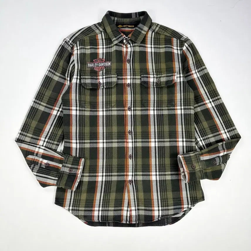 [BUNJANG] Harley-Davidson Heavy Cotton Check Shirt (M) / (M) 할리 데이비슨 헤비코튼 체크셔츠