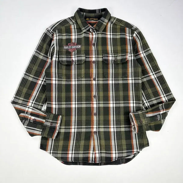[BUNJANG] Harley-Davidson Heavy Cotton Check Shirt (M) / (M) 할리 데이비슨 헤비코튼 체크셔츠