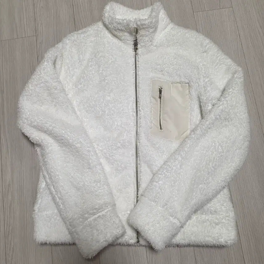 [BUNJANG] Ivory Fleece Zip-Up Vest / 뽀글이 플리스 집업 아이보리