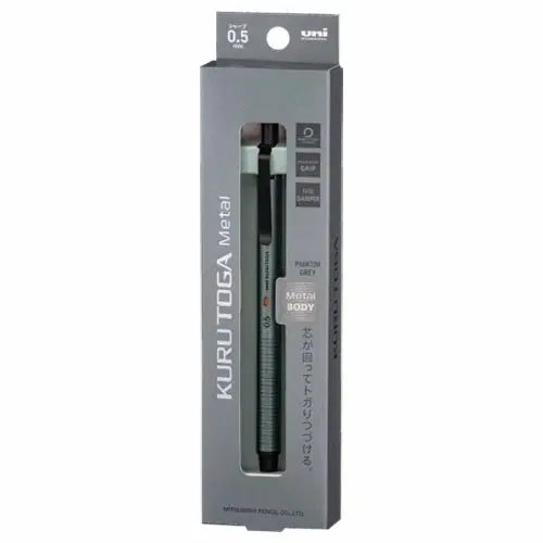 [BUNJANG] Uni Kuru Toga Metal 0.5mm Mechanical Pencil Phantom Grey / 유니 쿠루토가 메탈 0.5mm 샤프 팬텀그레이
