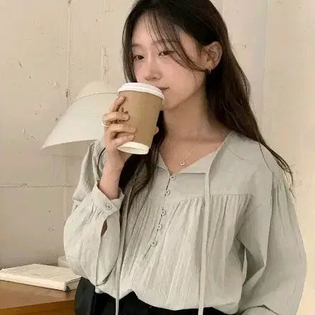 [BUNJANG] Ganne Sra Isabelle Blouse / 새상품 가내스라 이자벨 블라우스