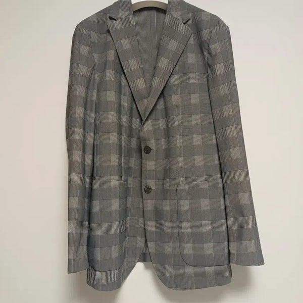 [BUNJANG] TNGT Men's Glen Check Slim Fit Blazer Jacket / TNGT 타운젠트 남성 여름 글렌체크 콤비 자켓 블레이저 100 슬림핏