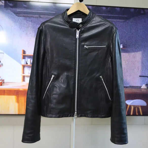 [BUNJANG] AX Armani Exchange Single Lambskin Leather Jacket / AX 알마니 익스체인지 싱글 양가죽 자켓