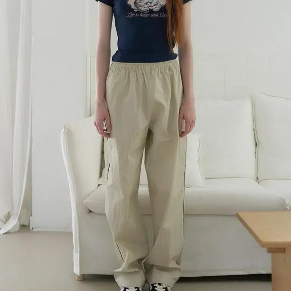 [BUNJANG] Headment Light Fit Track Pants Sand / (새상품) 헤더먼트 라이트핏 트랙 팬츠 샌드