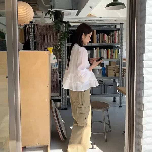 [BUNJANG] Grand Bloom Beige Cargo Pants / 그랑블룸 베이지 카고 팬츠