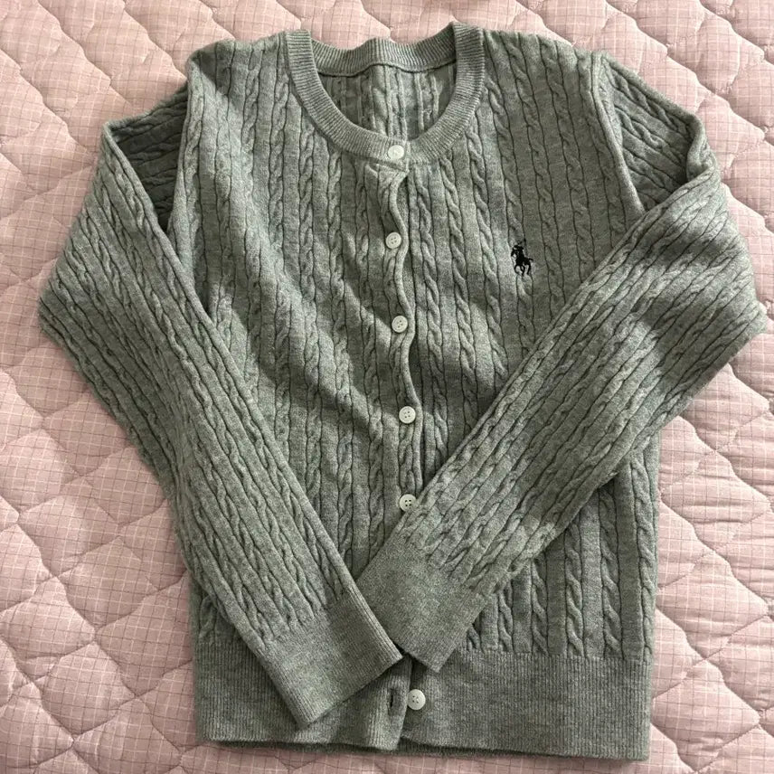 [BUNJANG] Polo Grey Cardigan / 폴로회색가디건