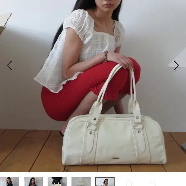 [BUNJANG] LOTSYOU Boston Bag Ivory / (미사용 새상품) 라츠유 보스턴백 아이보리