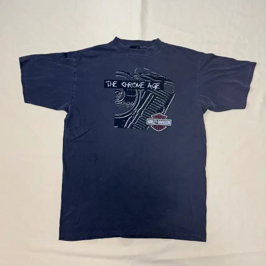 [BUNJANG] Harley-Davidson The Chrome Age 90s Vintage T-Shirt XL / 할리데이비슨 더 크롬 에이지 빈티지 티셔츠 90s usa
