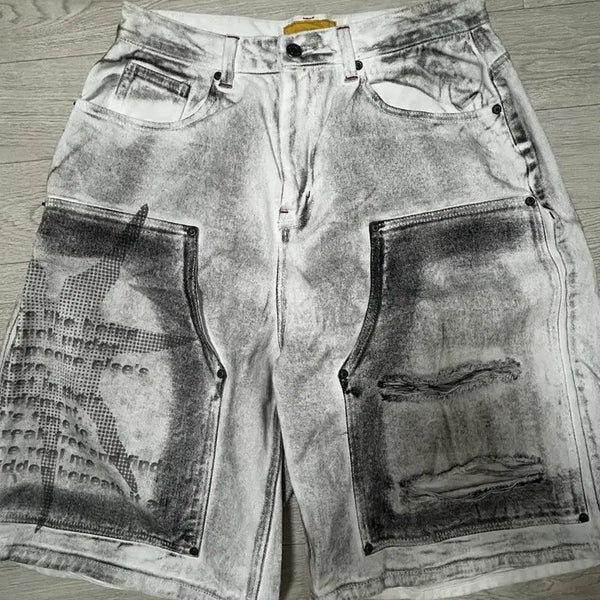 [BUNJANG] Main Booth Dreamer Denim Shorts White / 메인부스 드리머 데님 쇼츠 화이트