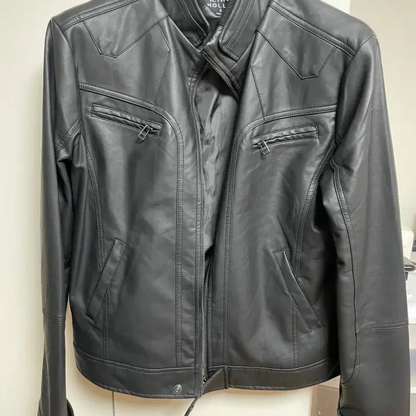 [BUNJANG] Men's Black Leather Jacket / 남성 레더 자켓 블랙