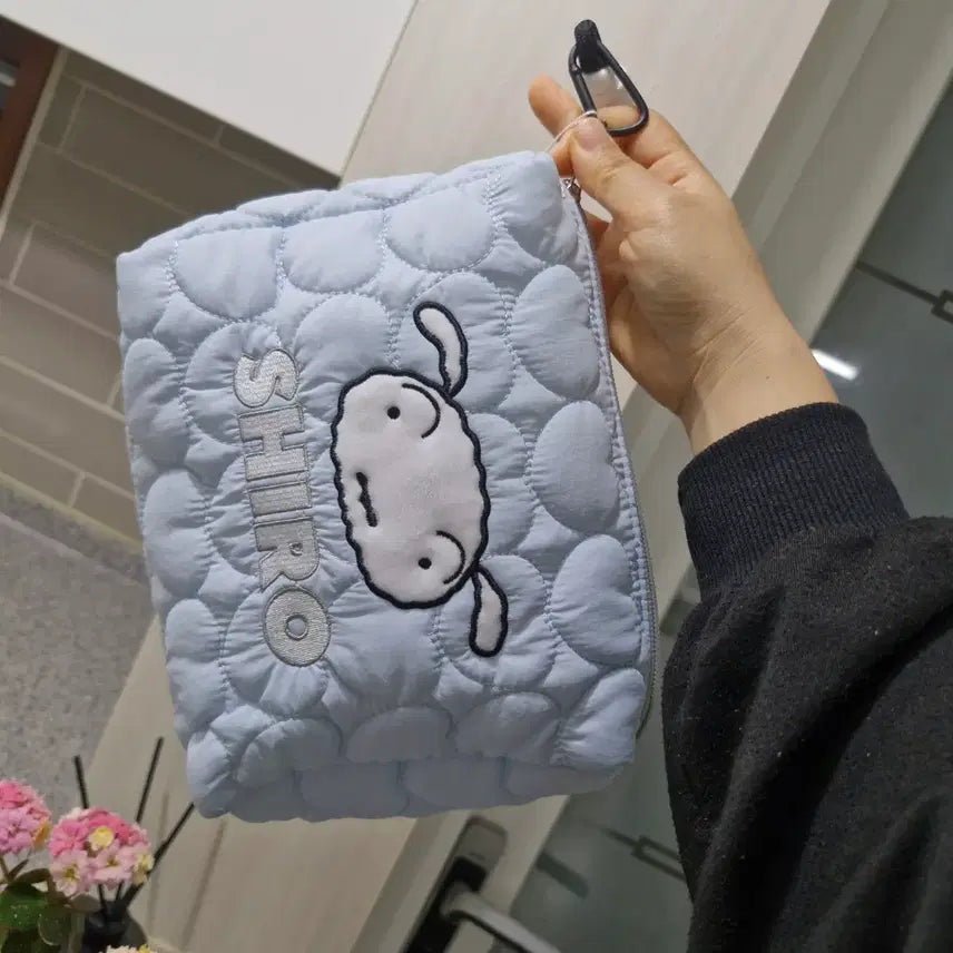 [BUNJANG] Quilted Crayon Shin-chan Shiro Pouch Clutch Bag / 이쁜 파우치 가방 가격내림!