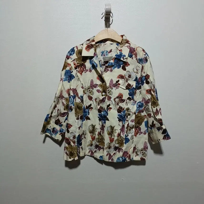 [BUNJANG] TERRA NUGO Women's 100% Linen 7/10 Sleeve Shirt L / 테라누고 여성 린넨 100프로 7부 셔츠 L (26A667)