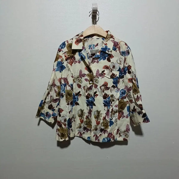 [BUNJANG] TERRA NUGO Women's 100% Linen 7/10 Sleeve Shirt L / 테라누고 여성 린넨 100프로 7부 셔츠 L (26A667)