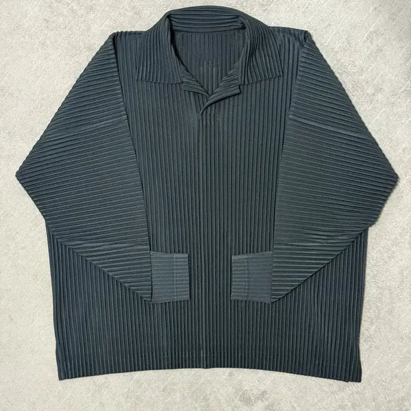 [BUNJANG] Issey Miyake Homme Plissé Long Sleeve Polo Shirt Dark Green Size 3 / (가격할인) 이세이미야케 옴므플리세 긴팔 폴로셔츠 다크그린 3