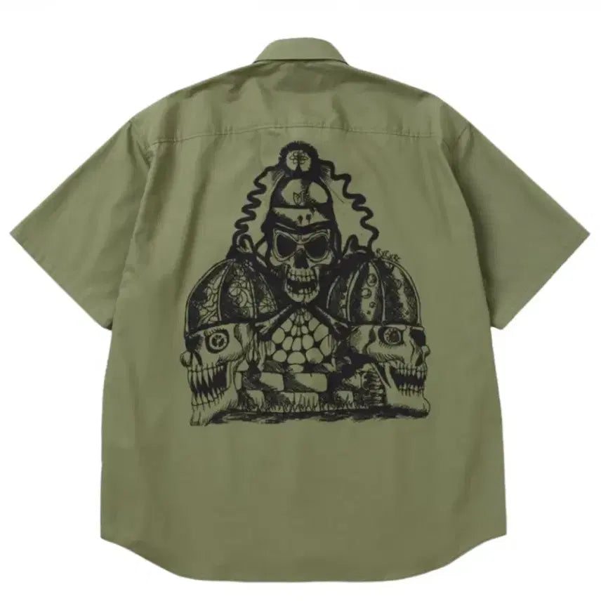 [BUNJANG] Neighborhood x Babylon BD Short Sleeve Shirt Olive / L) 네이버후드 바빌론 BD 셔츠 숏슬리브 2 올리브 드랩