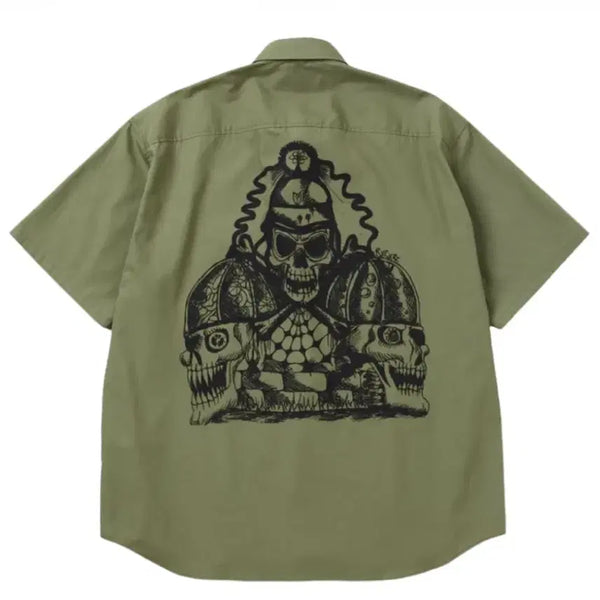 [BUNJANG] Neighborhood x Babylon BD Short Sleeve Shirt Olive / L) 네이버후드 바빌론 BD 셔츠 숏슬리브 2 올리브 드랩
