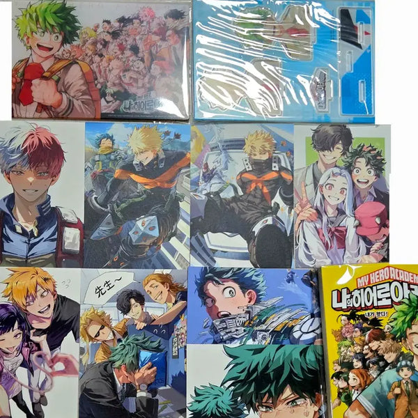 [BUNJANG] My Hero Academia Hiroaka Kirby Collaboration Postcard Set - Deku, Bakugo, Todoroki / 나의히어로아카데미아 히로아카 커비님 엽서 미도리야 바쿠고 토도로키