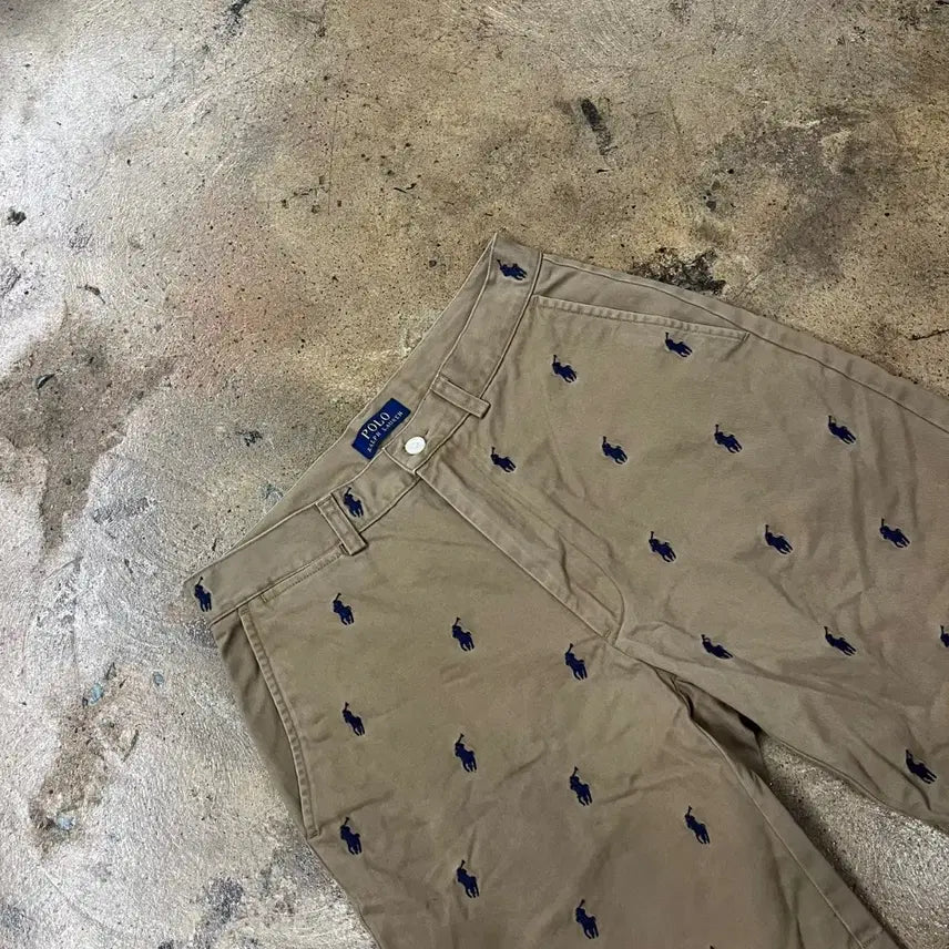 [BUNJANG] Polo Ralph Lauren Logo Pattern Cotton Shorts / [정품/29] 폴로 랄프로렌 로고 패턴 면반바지