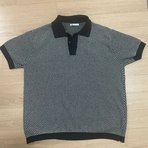 [BUNJANG] Zara Black Short Sleeve Knit Top (Size L / 105) / ZARA 블랙 L사이즈(105)