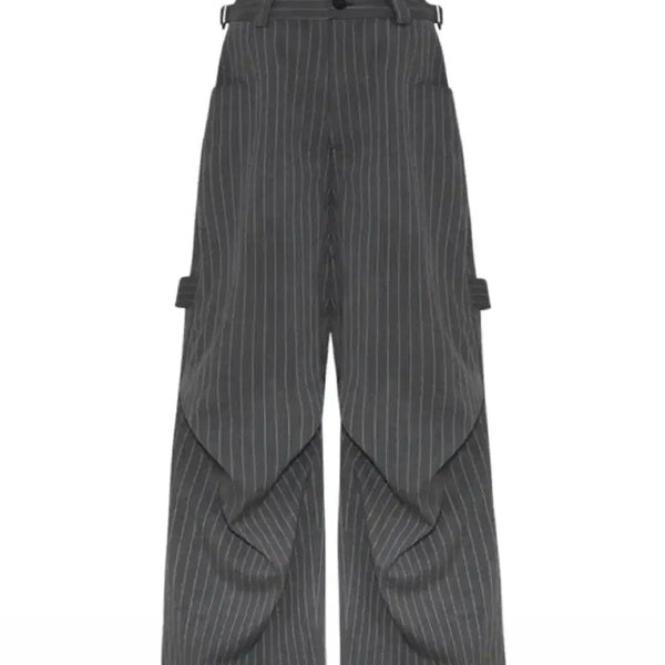 [BUNJANG] Kamien 247 All Day Baggy Pants Stripe Grey / [3] 카미엔 247 올 데이 배기 팬츠 스트라이프 그레이