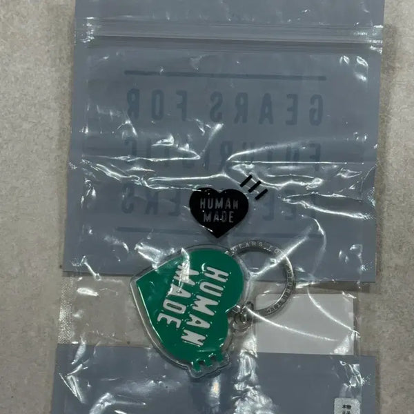 [BUNJANG] Human Made Heart Keyring Green Acrylic / 휴먼메이드(Human Made) 하트 키링 그린