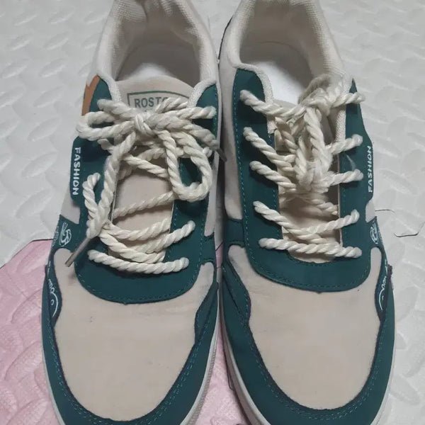 [BUNJANG] ROSTOC Green Suede Fashion Sneakers / ROSTOC 그린 스웨이드 패션 스니커즈