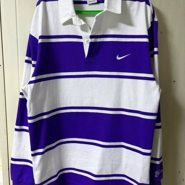 [BUNJANG] Supreme x Nike Striped Rugby Shirt / 슈프림X나이키 스트라이프 럭비 M