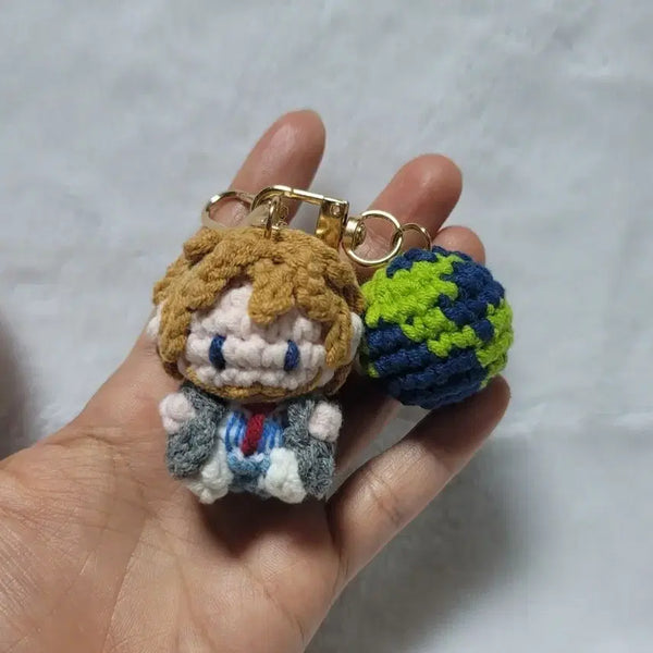 [BUNJANG] Handmade Knitted Grace & Lava Ball Keyring / 핸드메이드 뜨개 그레이스&라바볼 키링