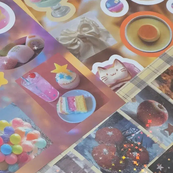 [BUNJANG] Dreamcore Star Candy Dessert Y2K Fairy Apple Pudding Parfait Star Stickers (A6 Size) / 드림코어  별사탕 디저트 y2k 페어리 사과 푸딩 파르페 별 스티커