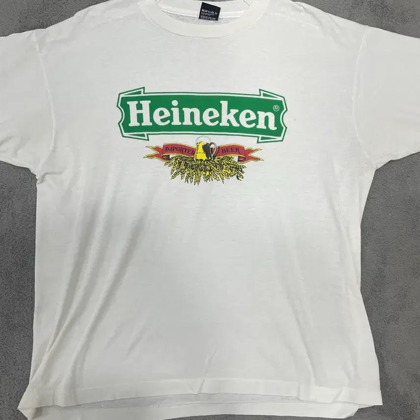 [BUNJANG] 90s Heineken Beer Short Sleeve T-Shirt XL / 90s 하이네켄 맥주 반팔 티셔츠 xl