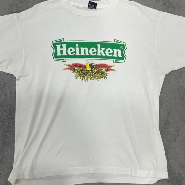 [BUNJANG] 90s Heineken Beer Short Sleeve T-Shirt XL / 90s 하이네켄 맥주 반팔 티셔츠 xl