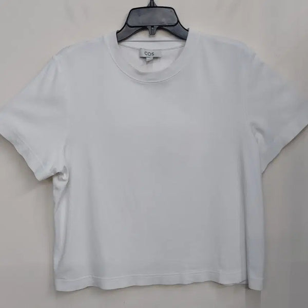 [BUNJANG] COS L White Wide Short-Sleeve T-Shirt / COS코스 L 와이드 숏슬리브 반팔 티셔츠. WH. A.