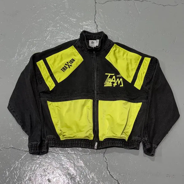 [BUNJANG] Adidas Adilenium Season 2 Moto Denim Jacket Black / 아디다스(adidas) 아딜레늄 시즌 2 모토 데님 자켓 블랙