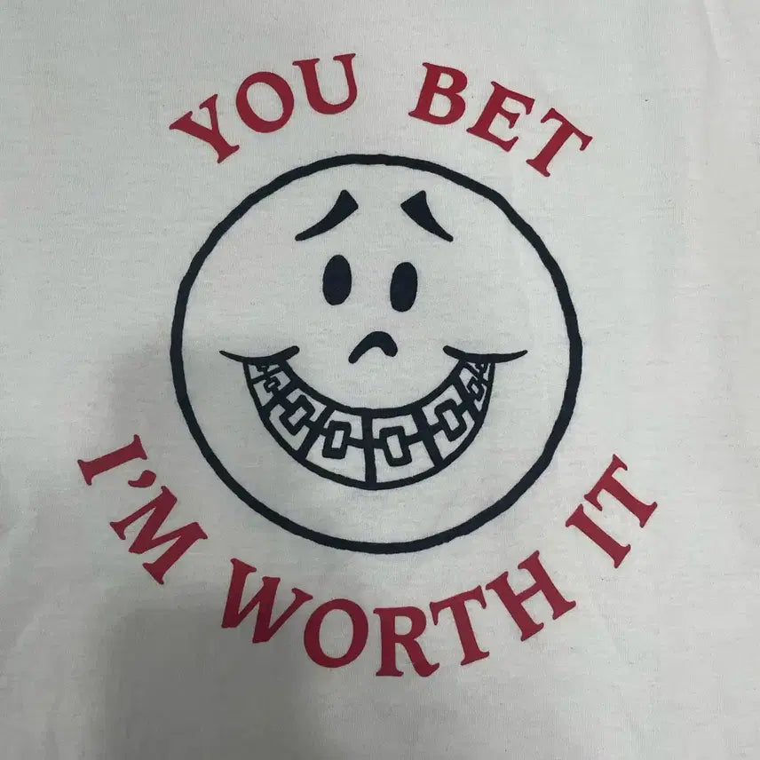 [BUNJANG] IM WORTH IT 90s Smile T-Shirt XL / 90s IM WORTH IT 스마일 반팔 티셔츠 Xl
