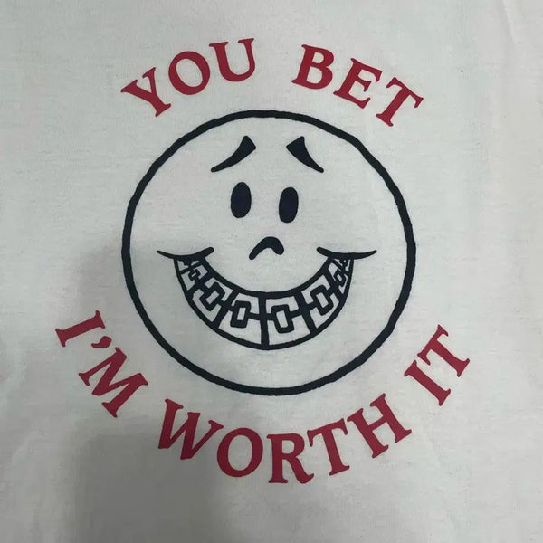 [BUNJANG] IM WORTH IT 90s Smile T-Shirt XL / 90s IM WORTH IT 스마일 반팔 티셔츠 Xl