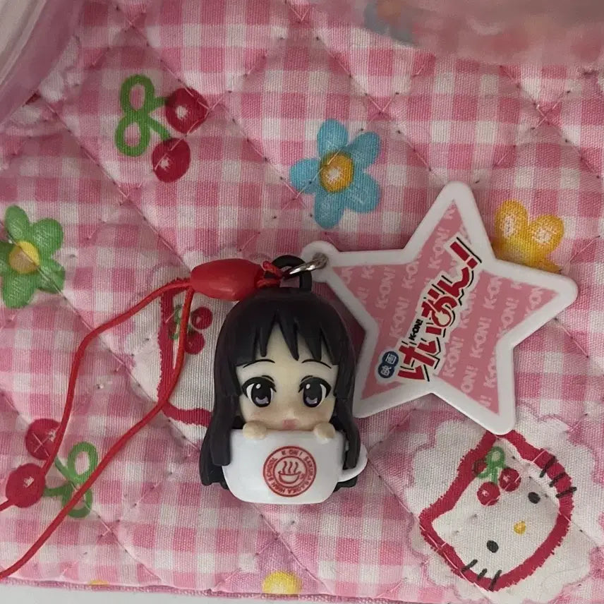 [BUNJANG] K-ON! Mio Akiyama Classic Teacup Strap Vintage Figure Keychain / 케이온 미오 고전 티컵 스트랩 빈티지 미소녀 피규어 키체인 갸루 가챠