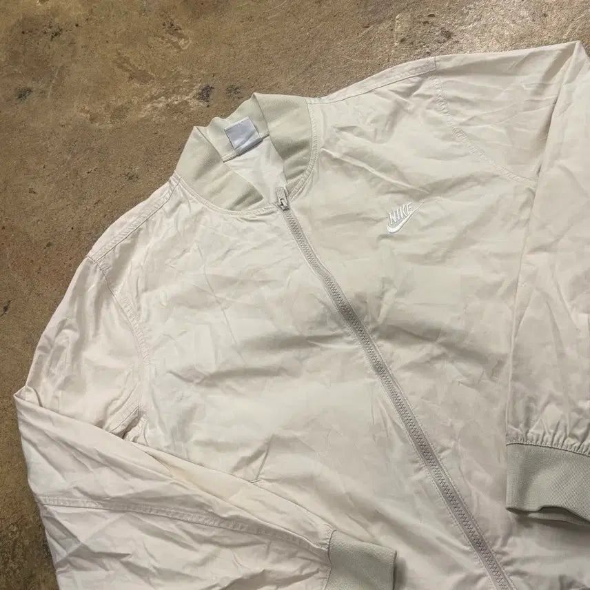 [BUNJANG] Nike Ivory Bomber Jacket XL / [정품/XL] 나이키 아이보리 봄버 자켓