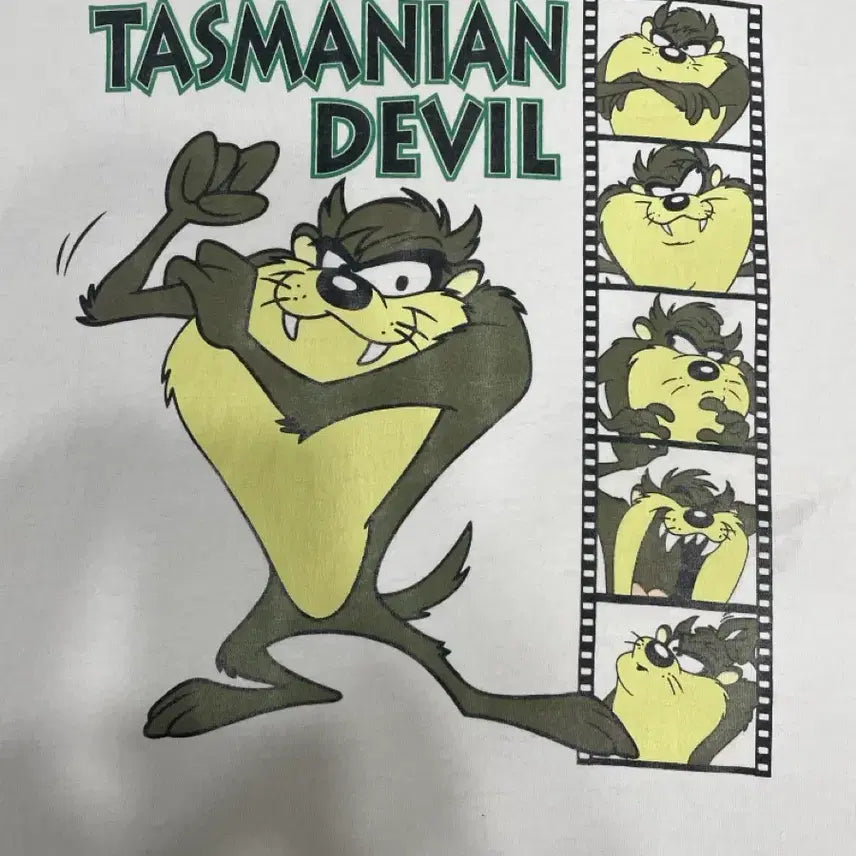 [BUNJANG] 1991 Warner Bros. Looney Tunes Taz T-Shirt - L / 90s 1991 워너브로스 루니툰즈 taz 반팔티셔츠 L