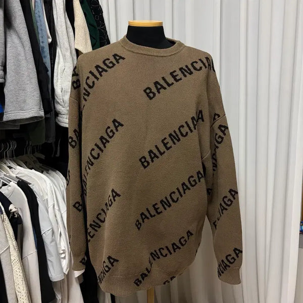 [BUNJANG] Balenciaga Multi Logo Knit (Size 105) / {새상품급/105}발렌시아가 멀티로고 니트