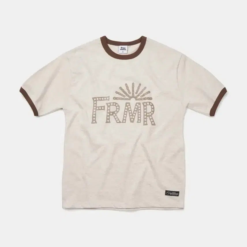 [BUNJANG] PRIMARIE DNLIGHT RINGER T-SHIRT [Oatmeal] / 프리마리오 던라이트 링거 티셔츠 [오트밀]