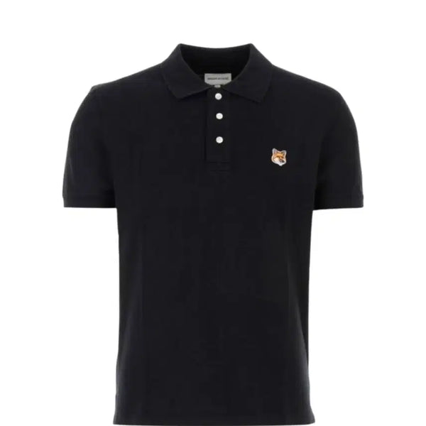 [BUNJANG] Maison Kitsuné Fox Head Patch Polo Black M / 메종 키츠네 폭스 헤드 패치 폴로 블랙 M