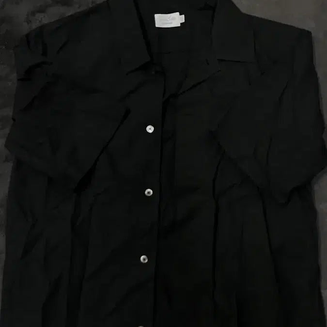 [BUNJANG] Seven Stitch Black Short Sleeve Shirt 100 / 세븐스티치 블랙 반팔셔츠 100