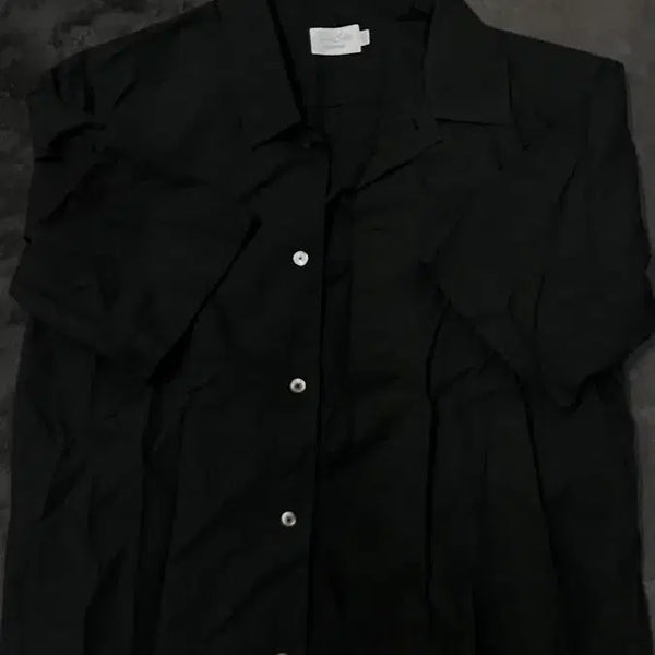 [BUNJANG] Seven Stitch Black Short Sleeve Shirt 100 / 세븐스티치 블랙 반팔셔츠 100