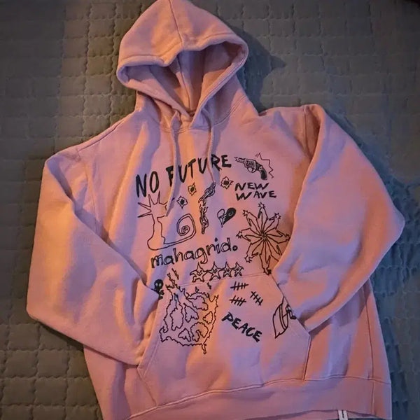 [BUNJANG] Mahagrid Pink Hoodie / 마하그리드 핑크후드티