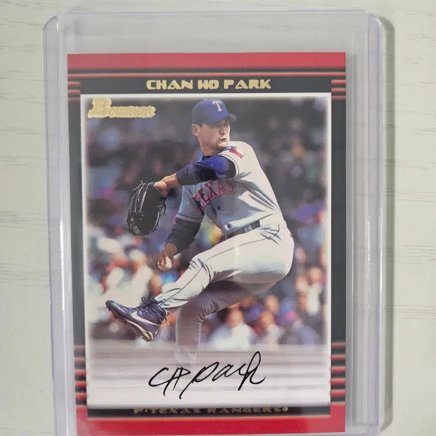 [BUNJANG] 2002 Bowman Texas Rangers Chan Ho Park Printed Autograph Card / 2002 Bowman 텍사스레인저스 박찬호 인쇄 사인 카드