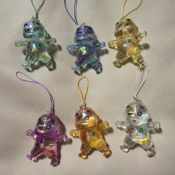 [BUNJANG] Crayon Shin-chan Hologram Aurora Keyring Candy Charm / 짱구 홀로그램 오로라 키링 키티 열쇠고리 사탕키링 선물 답례품