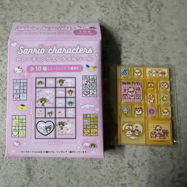 [BUNJANG] Sanrio Trading Mini Tile Random Sticker Kuri Ring / 산리오 트레이딩 미니타일 랜덤 스티커 쿠리링